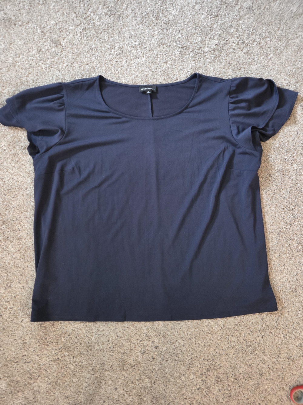 Navy Short-Sleeve Scoop Neck Tee